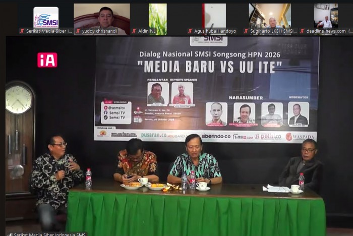 Dialog Nasional SMSI Songsong HPN 2026: “Media Baru vs UU ITE”.
