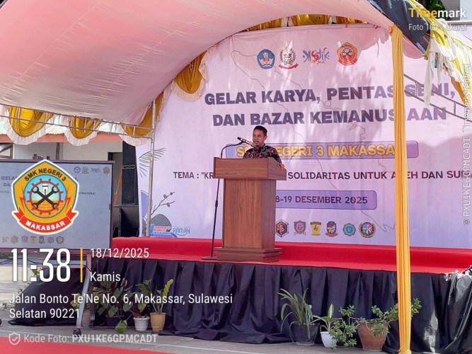 SMK 3 Makassar Peduli Bencana