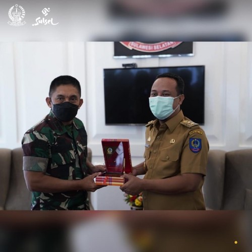 Temui Gubernur Sulsel, Pangdam XIV Hasanuddin Support Pemprov Tangani Covid-19