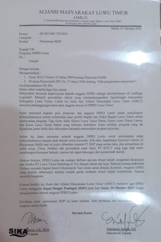 Rakyat Gerah, AMLT Tuntut DPRD Lutim Bertanggung Jawab atas Janji Politik Bupati IBAS